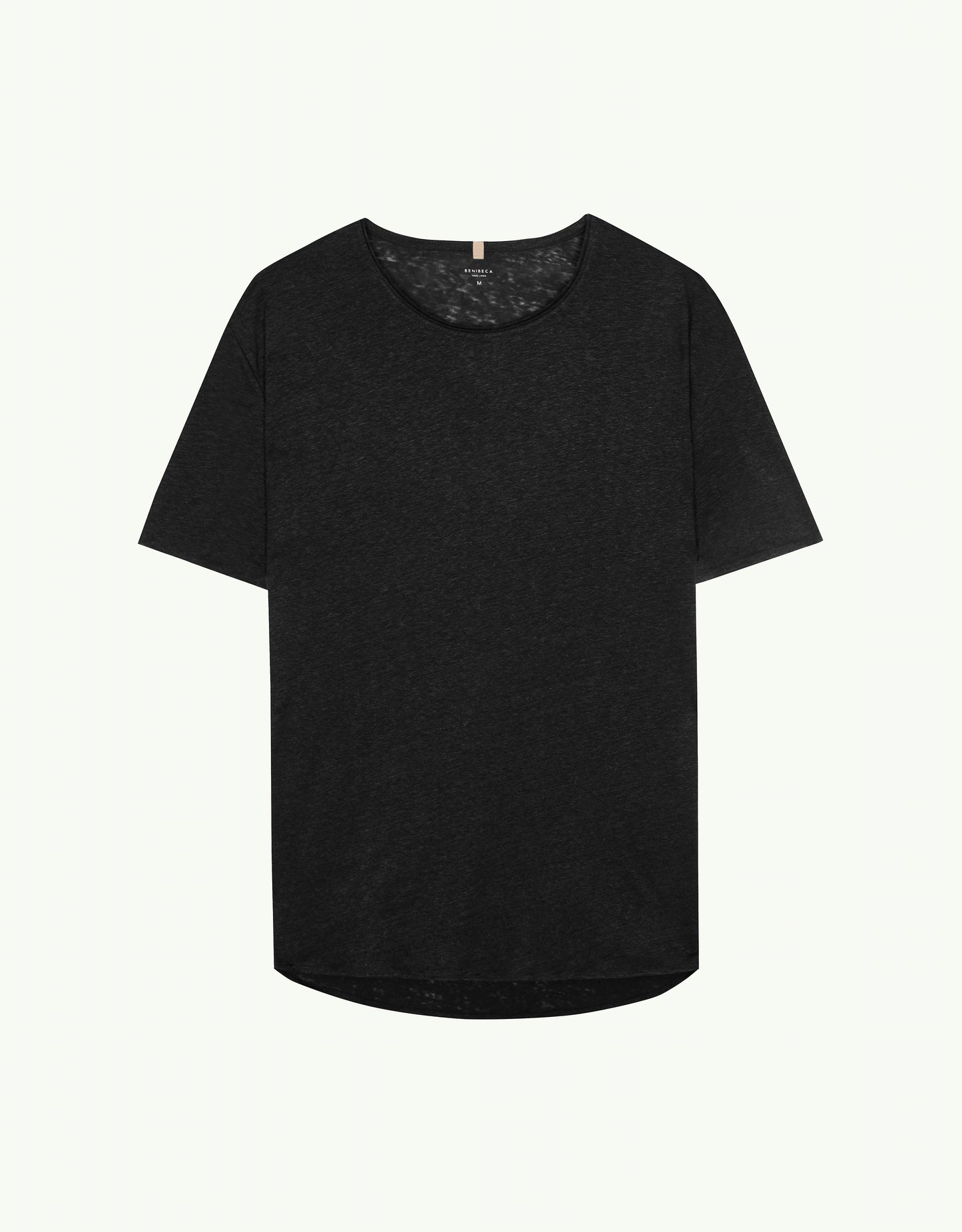 C-NECK LINEN NERO