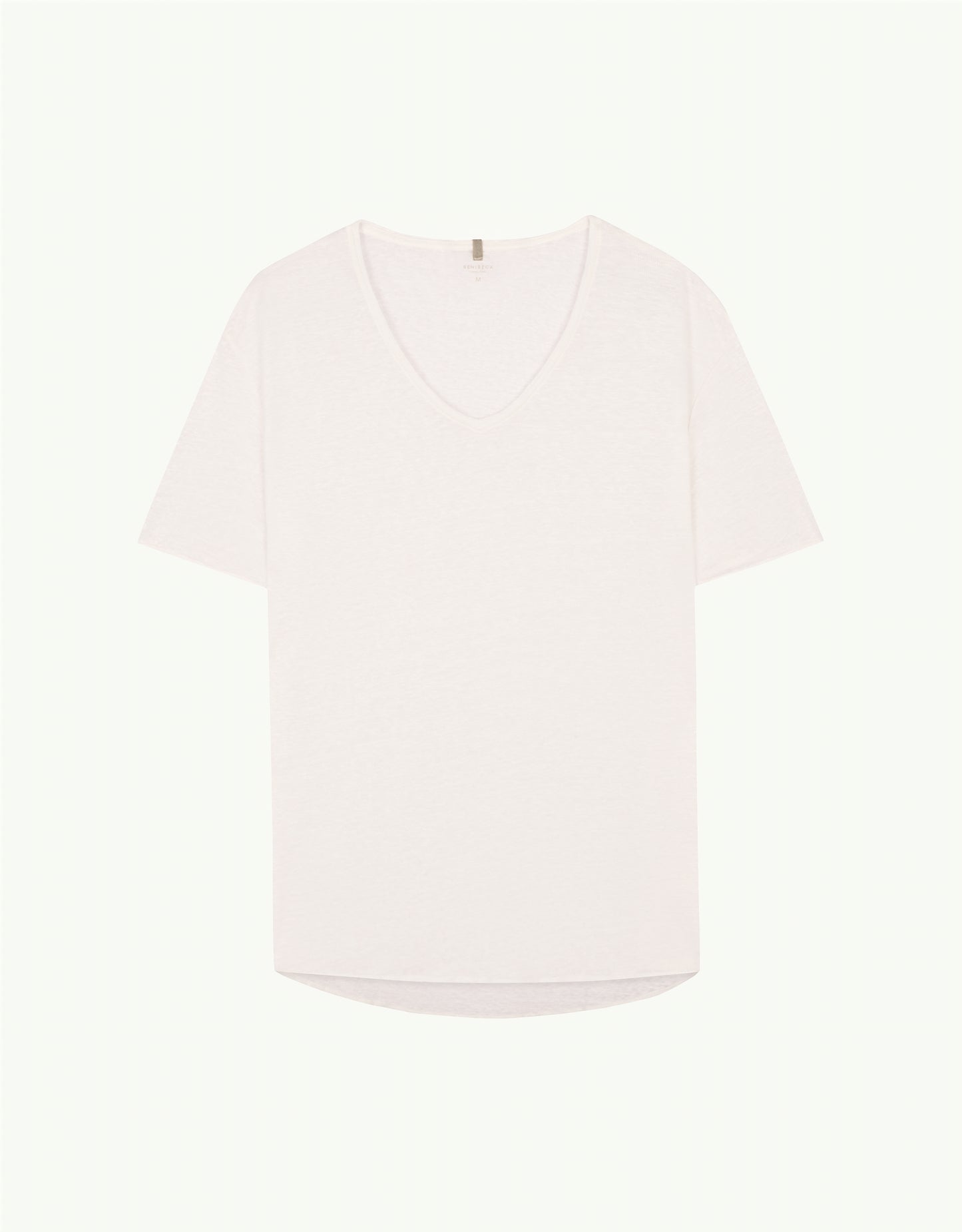 V-NECK LINEN BLANC