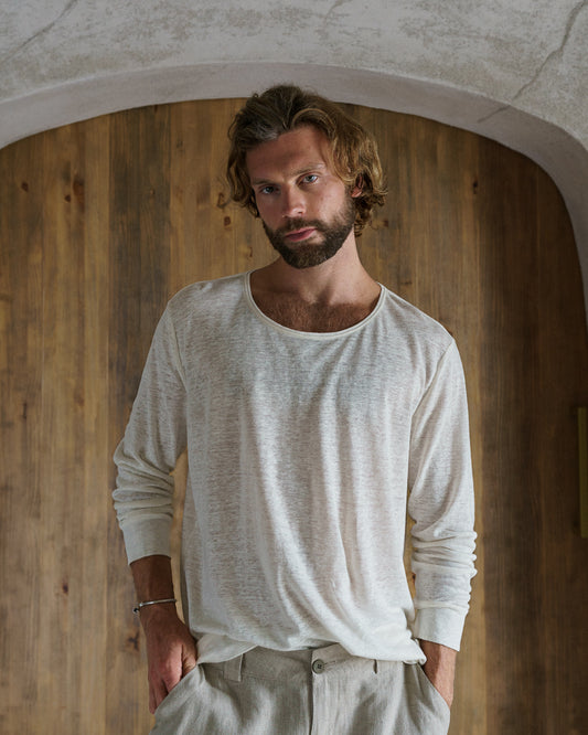 SWEATSHIRT LINEN BLANC