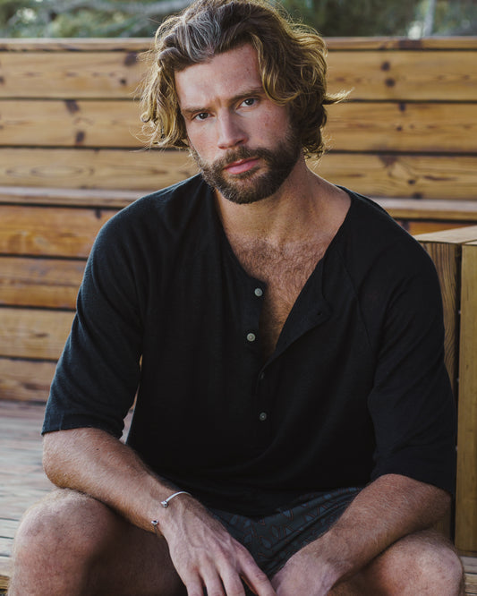 T-SHATI LINEN NERO