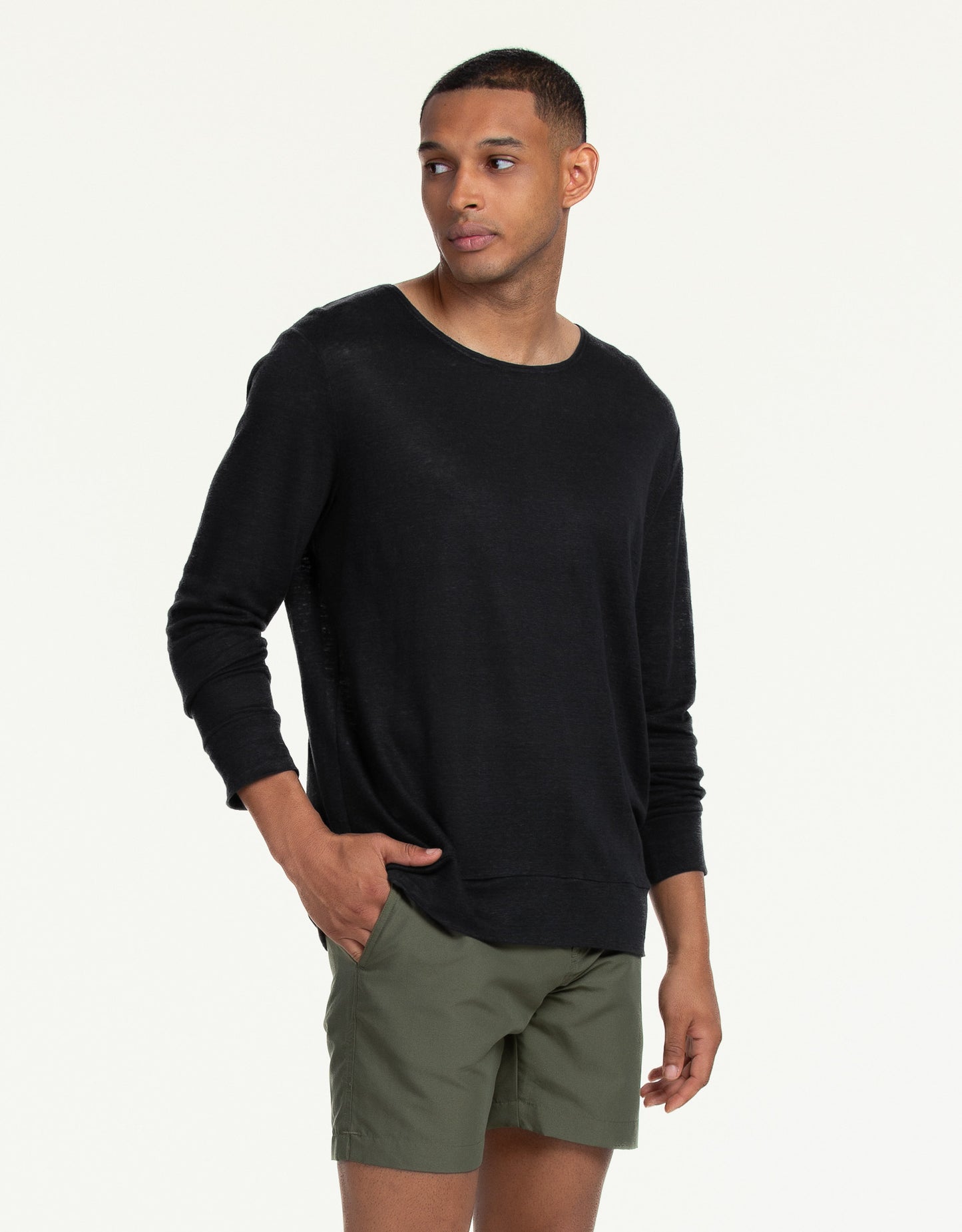 SWEATSHIRT LINEN NERO
