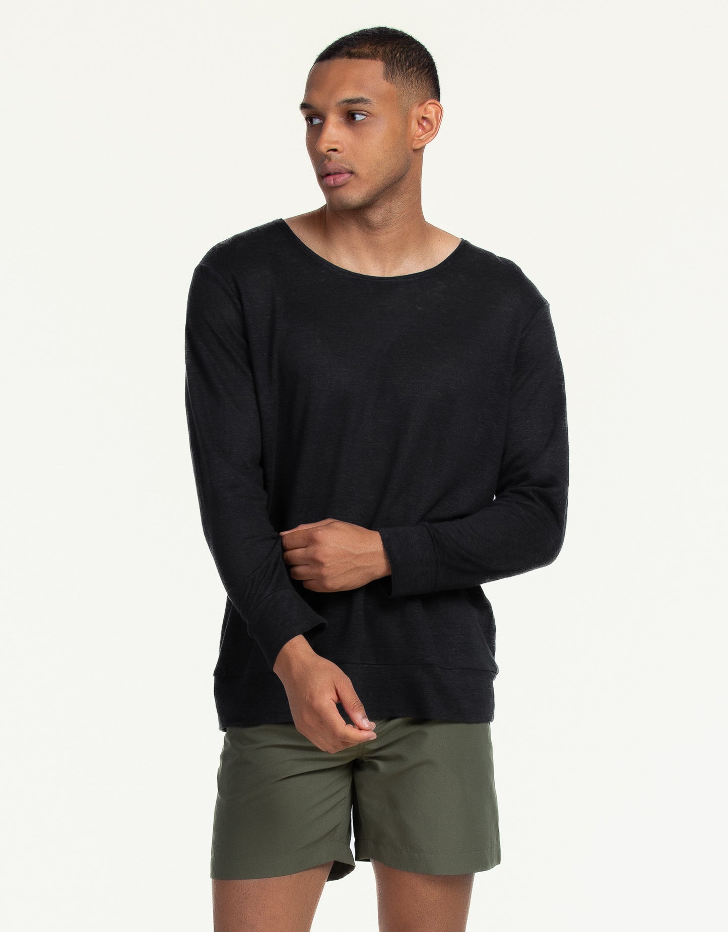SWEATSHIRT LINEN NERO
