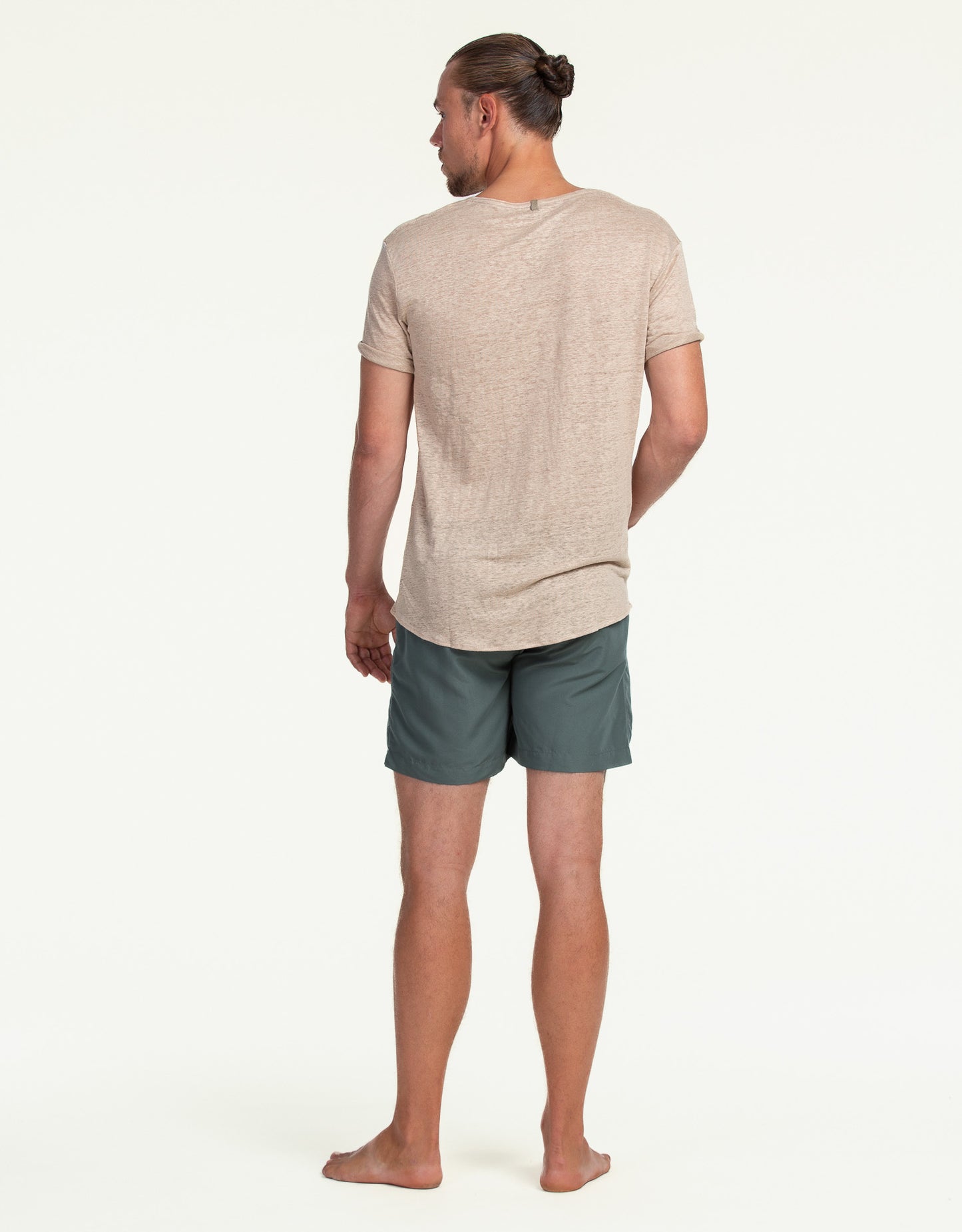 V-NECK LINEN SAND