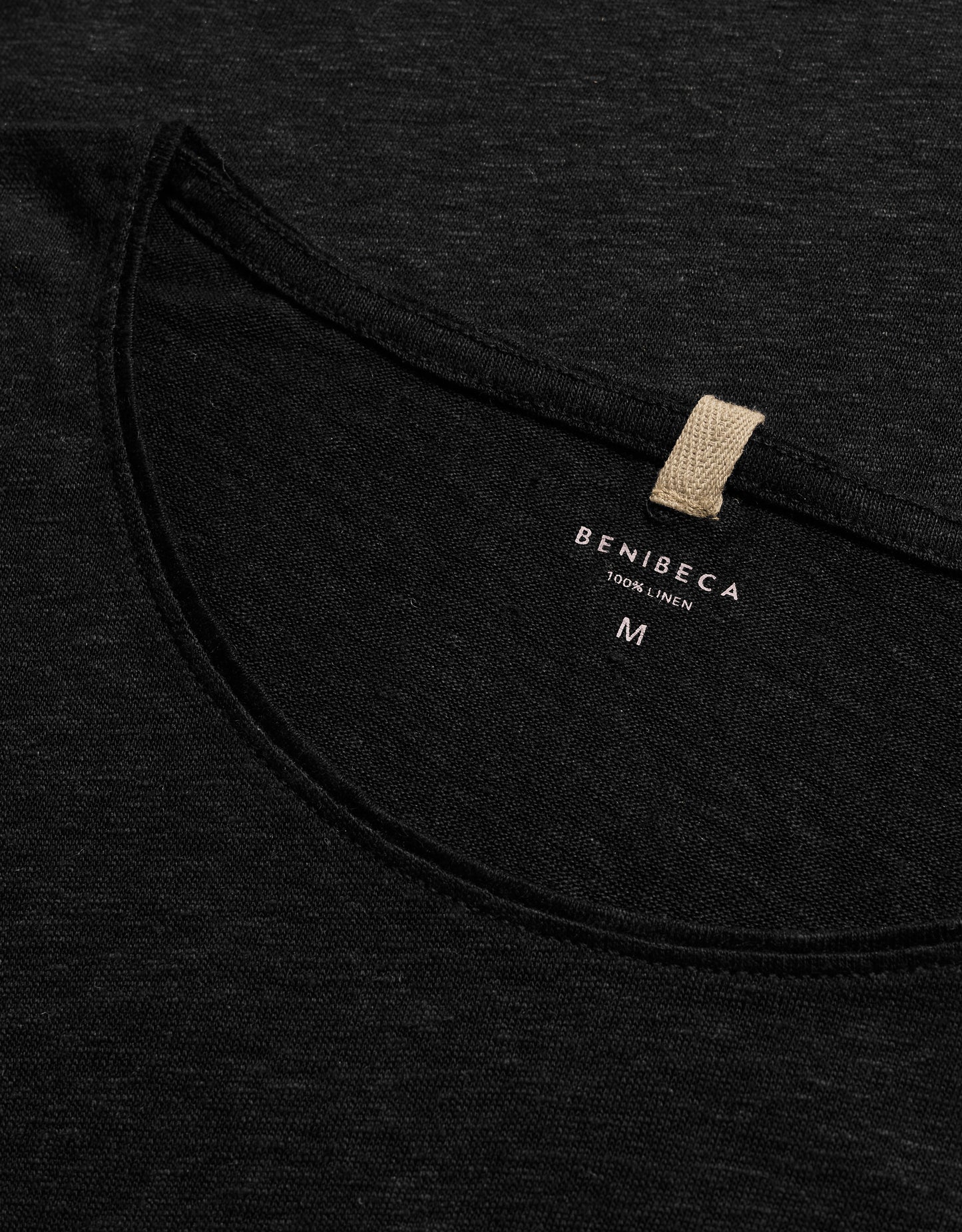 C-NECK LINEN NERO