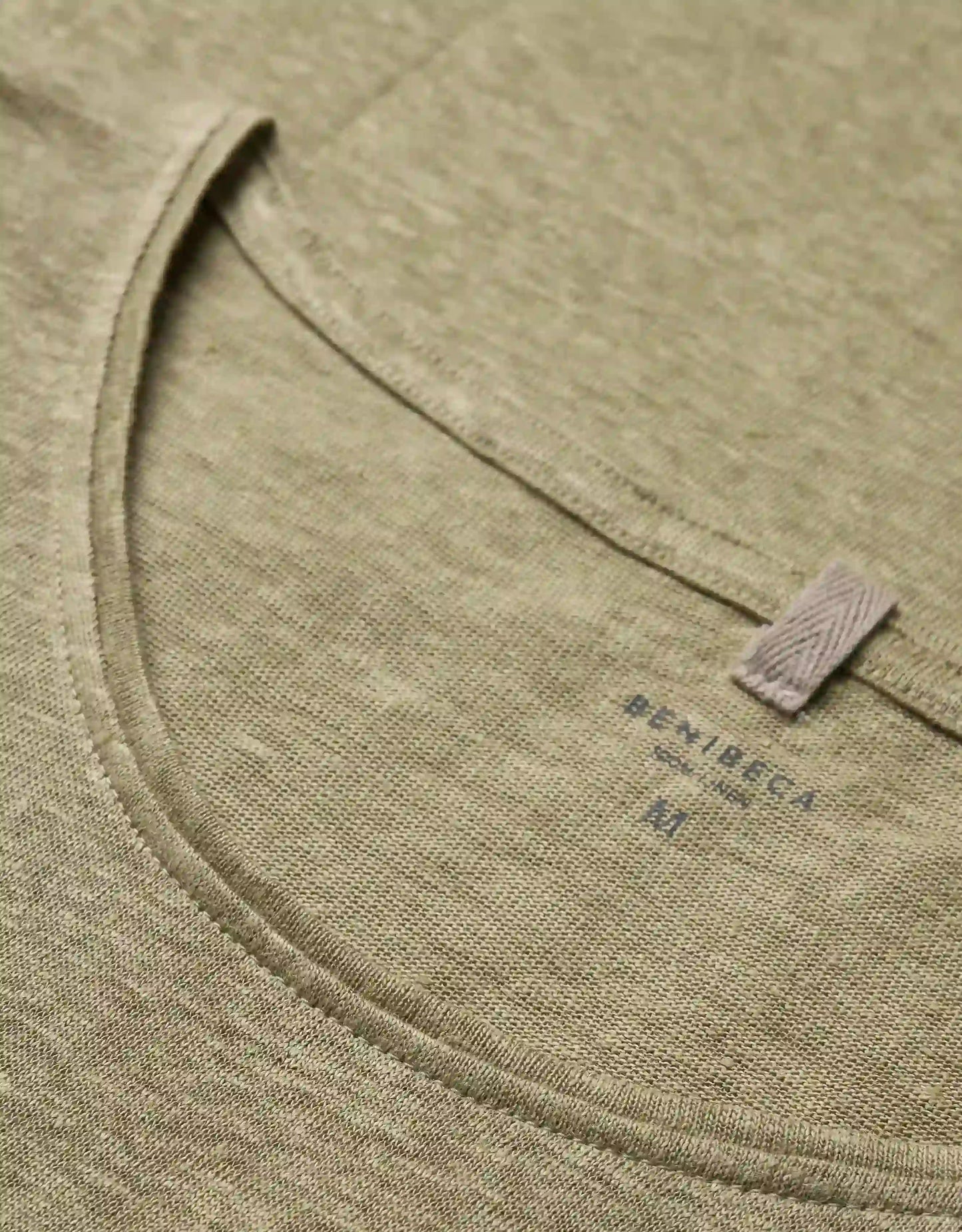 C-NECK LINEN OLIVE