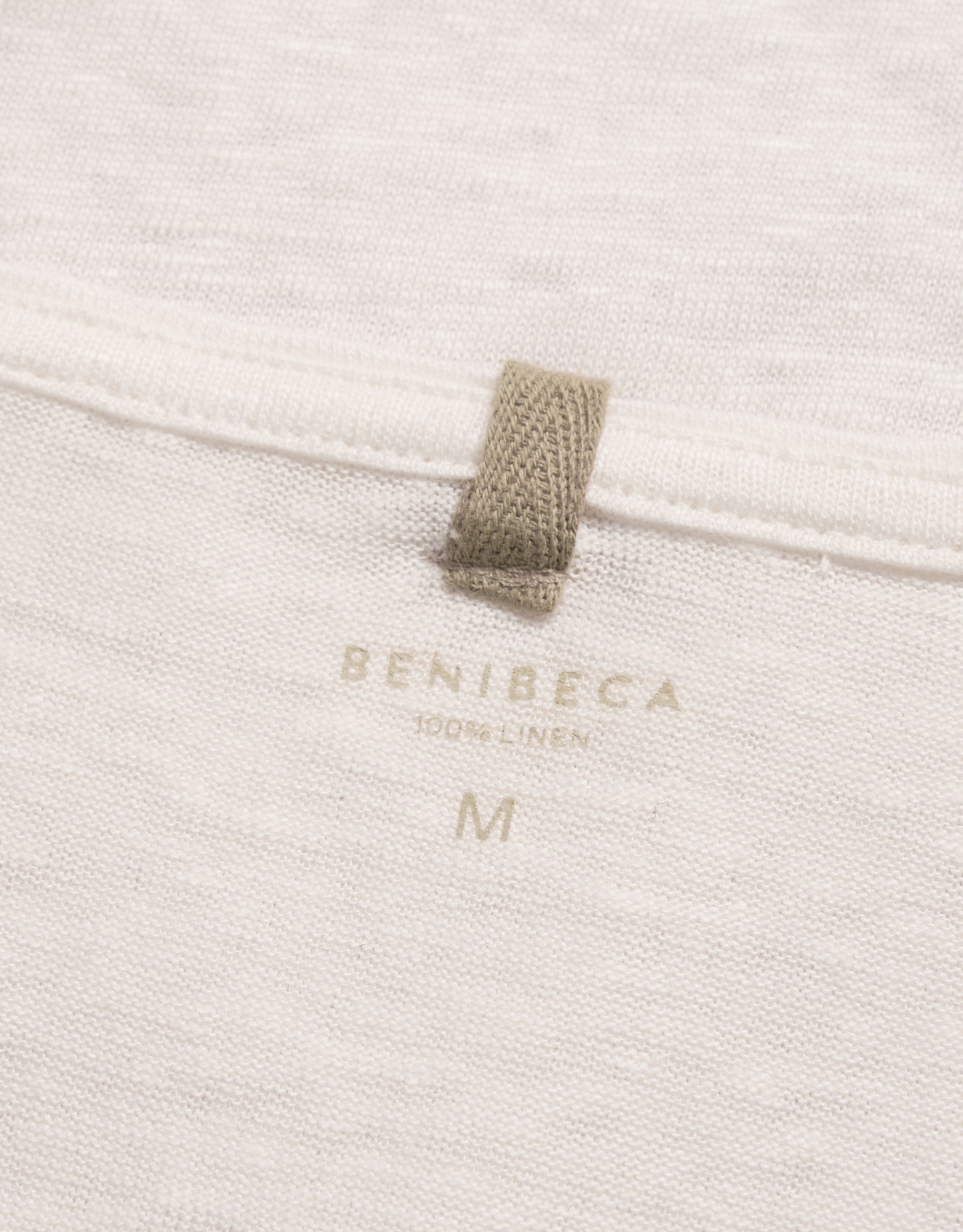 V-NECK LINEN BLANC