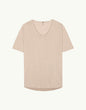 V-NECK LINEN SAND