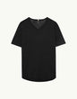 V-NECK LINEN NERO