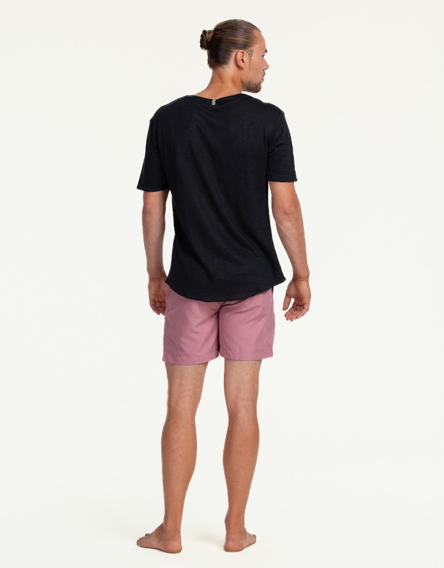 C-NECK PURE LINEN NEGRO