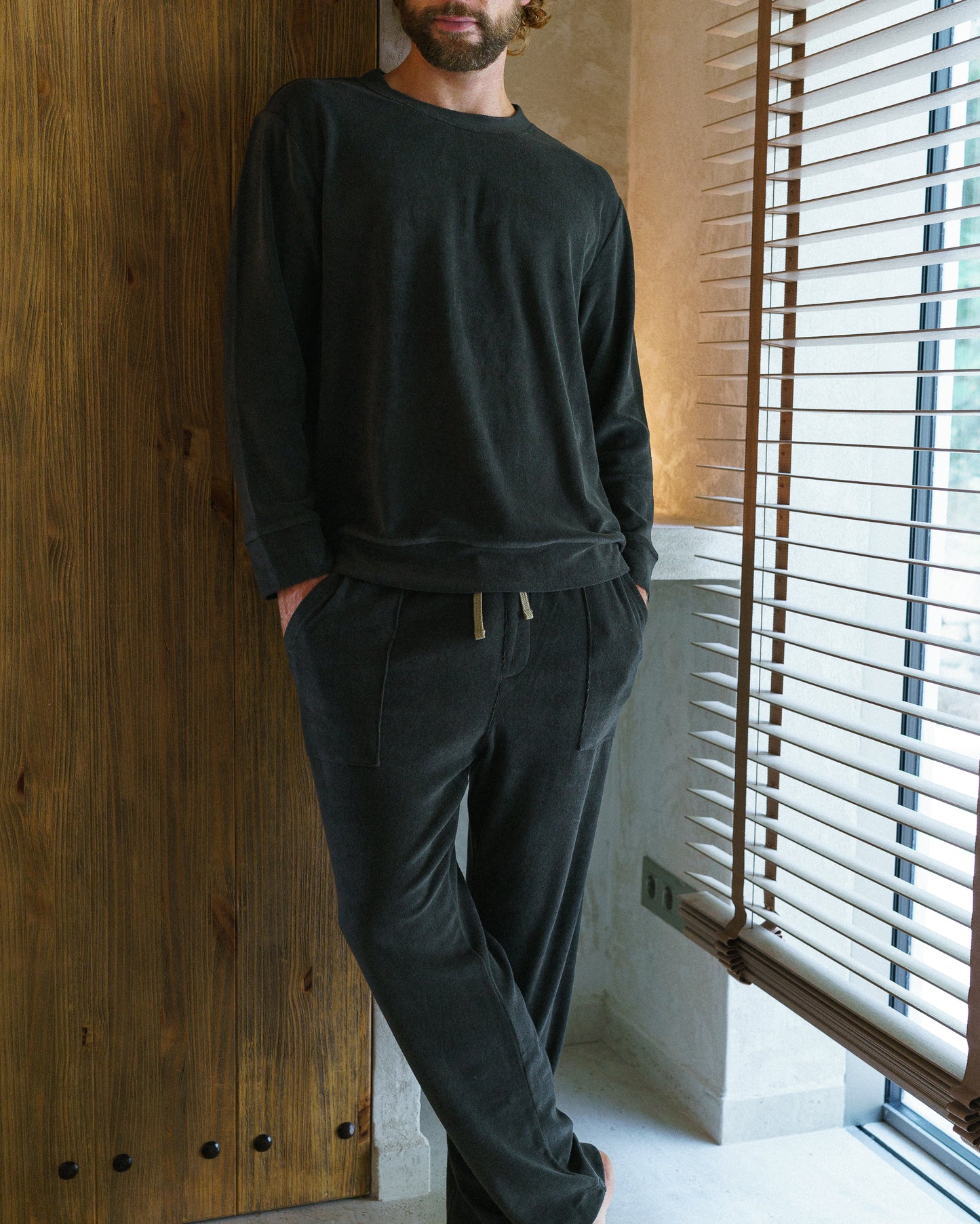 TERRY PANTS NERO