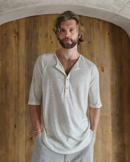 T-SHATI LINEN BLANC