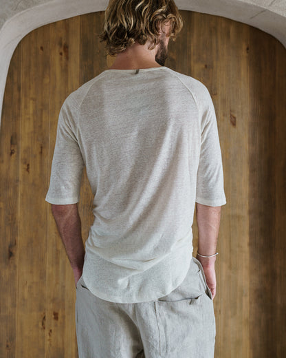 T-SHATI LINEN BLANC