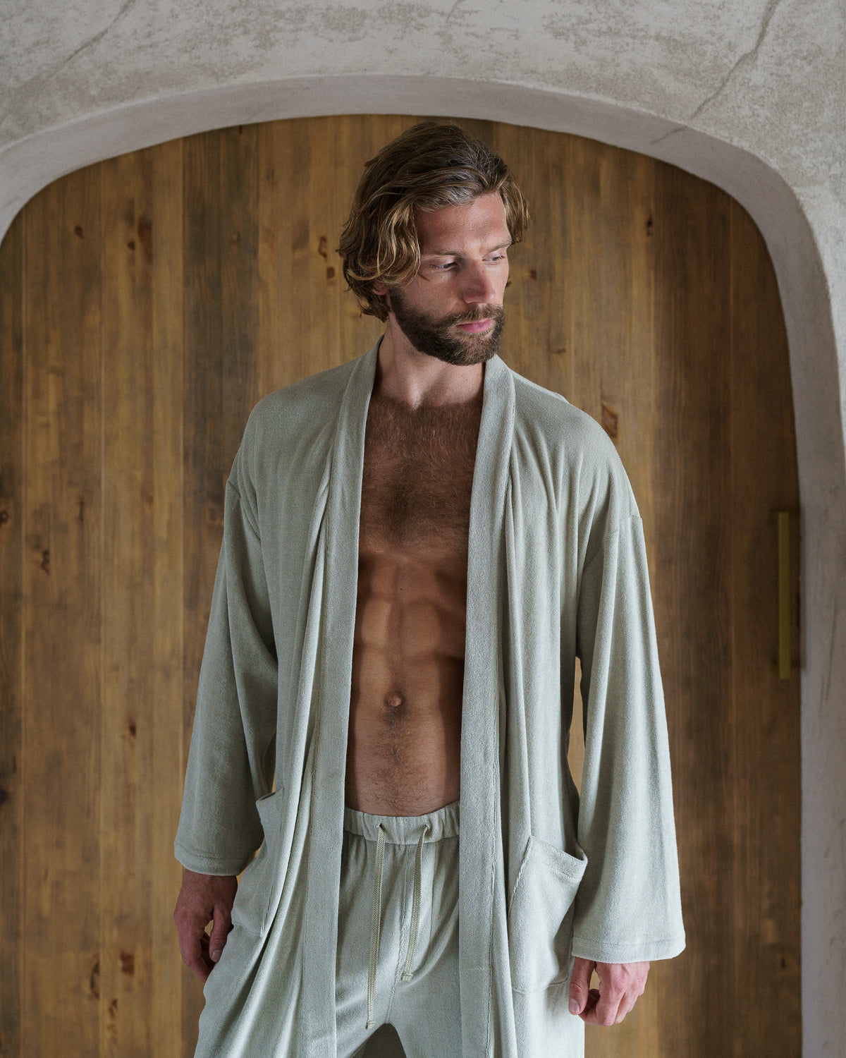 TERRY COVER-UP ROBE FOG
