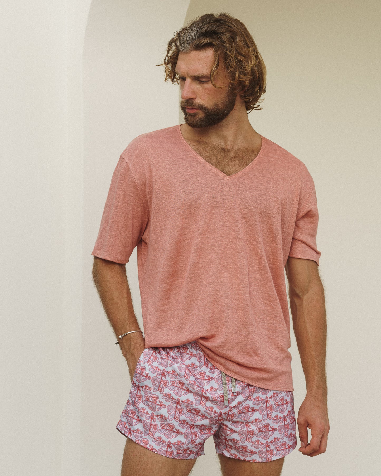 V-NECK LINEN ALBA