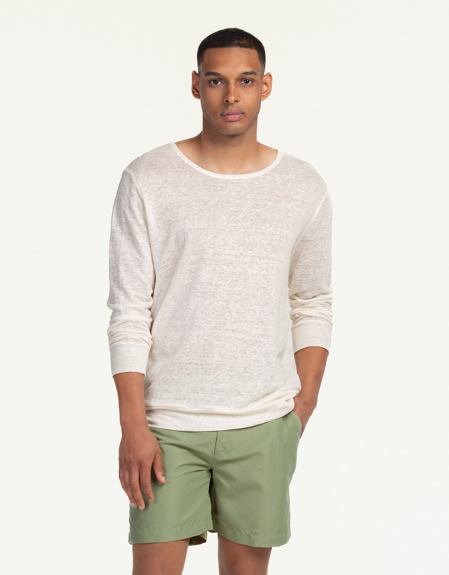 SWEATSHIRT PURE LINEN BLANC