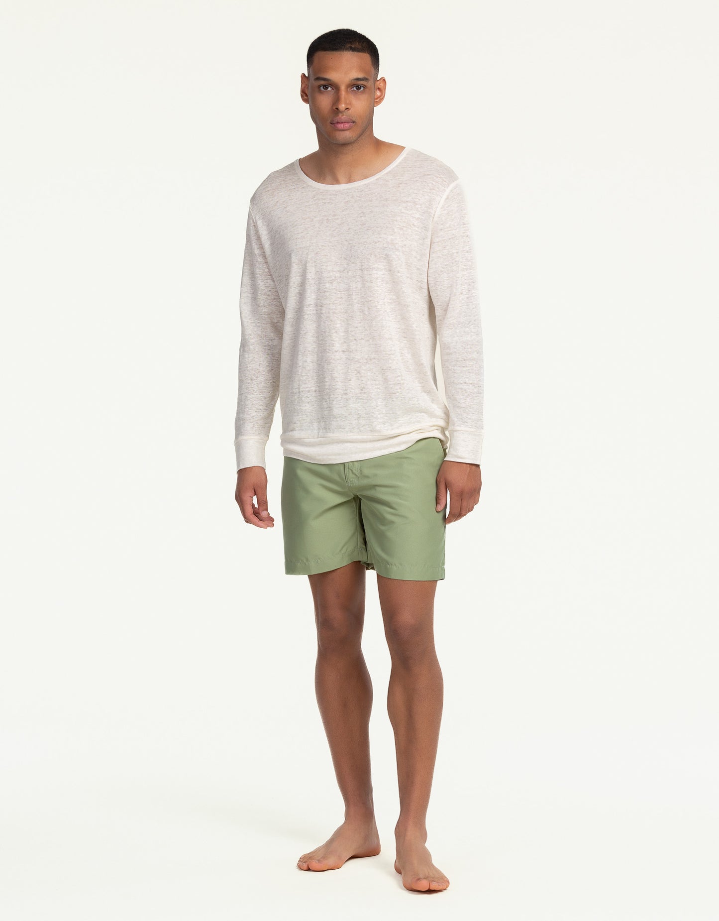 SWEATSHIRT PURE LINEN BLANC