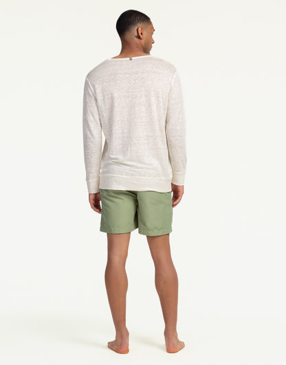 SWEATSHIRT PURE LINEN BLANC