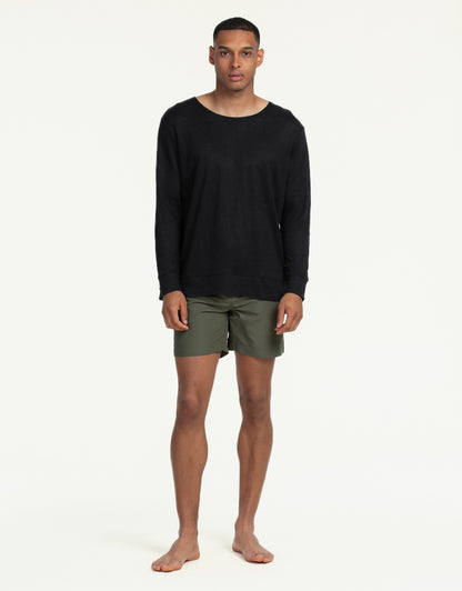 SWEATSHIRT PURE LINEN NEGRO