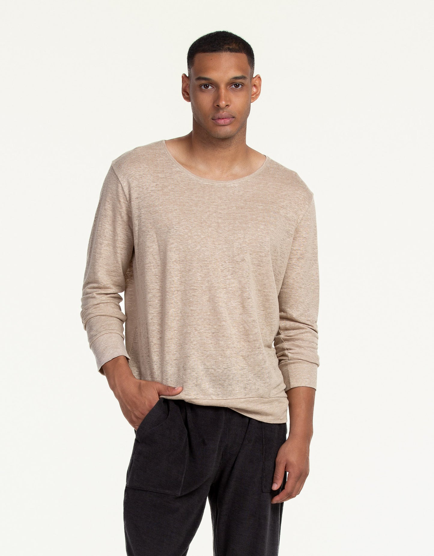 SWEATSHIRT LINEN SAND