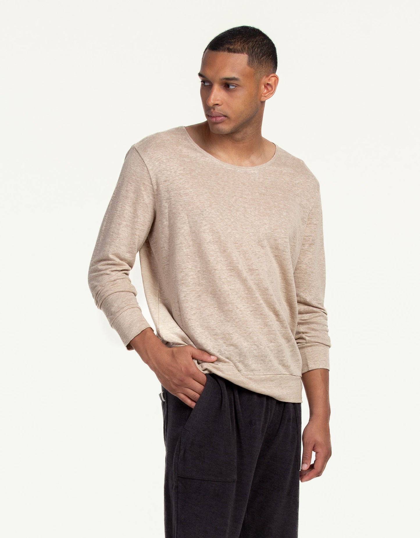 SWEATSHIRT LINEN SAND