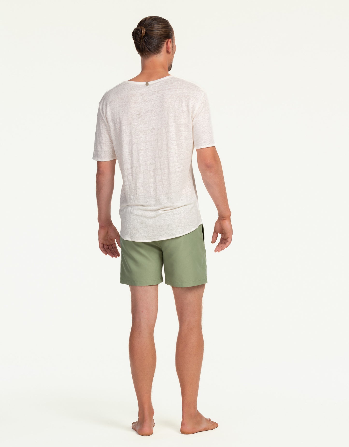 V-NECK LINEN BLANC