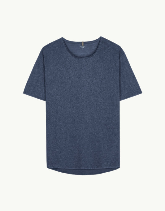 C-NECK LINEN INDIGO