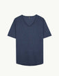 V-NECK LINEN INDIGO