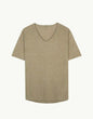 V-NECK LINEN OLIVE