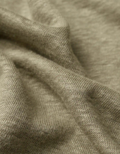 V-NECK LINEN OLIVE