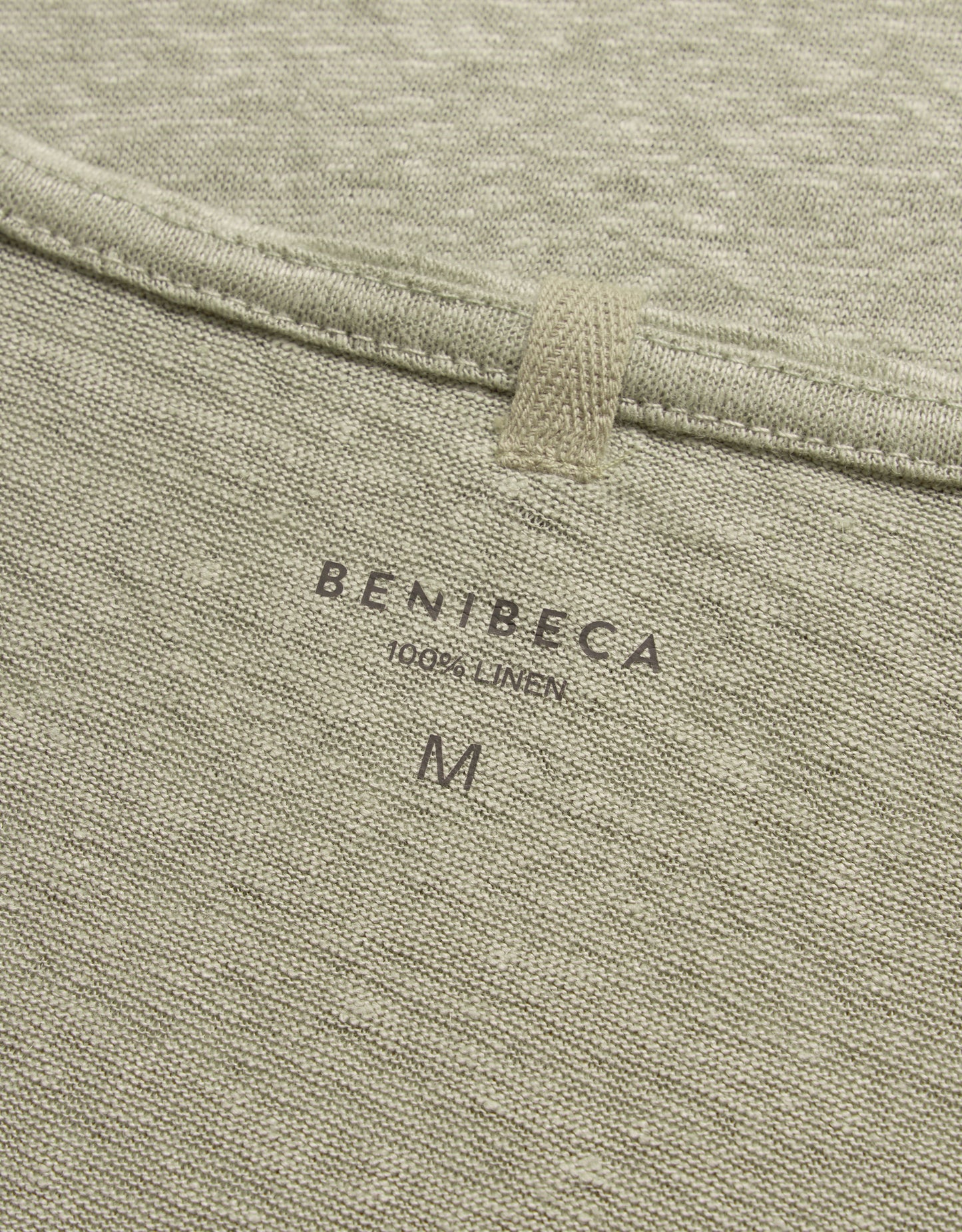 V-NECK LINEN FOG