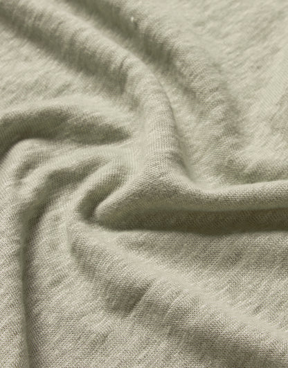 V-NECK LINEN FOG