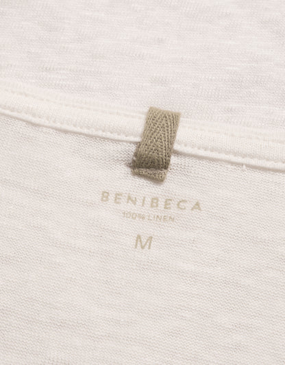 V-NECK LINEN BLANC